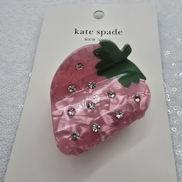 Kate Spade x Target Limited Edition Collection 3 Hair Claw Clips Red Pink Blue - Picture 9 of 16